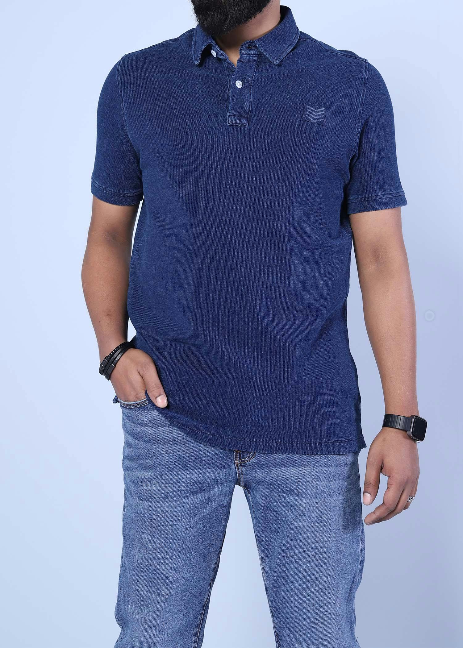 rome i polo navy half front view