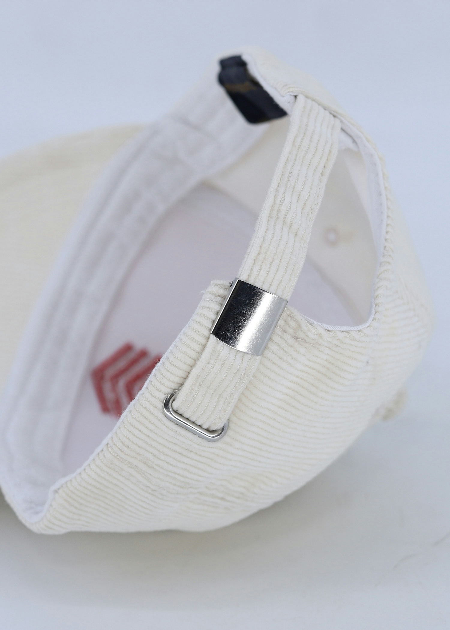 rooster cord cap white color back view