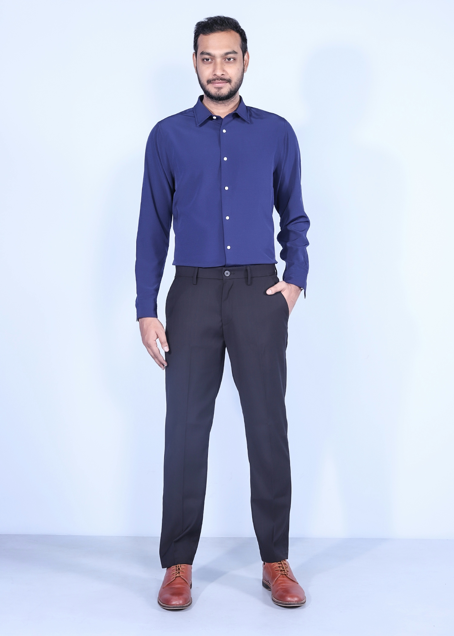 lisbon ii fromal pant black color full front view