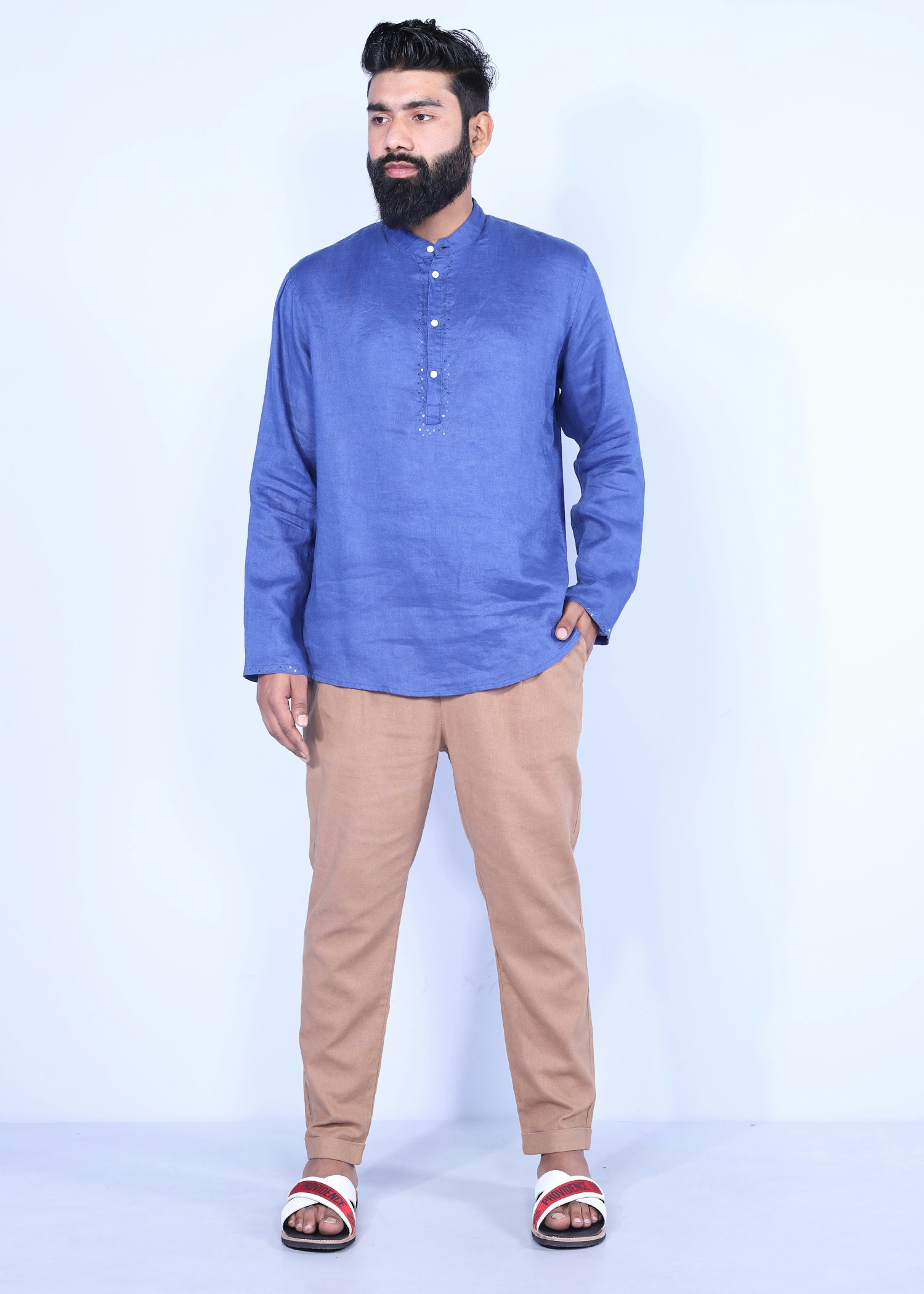 heron ii trouser tobaco color full front view
