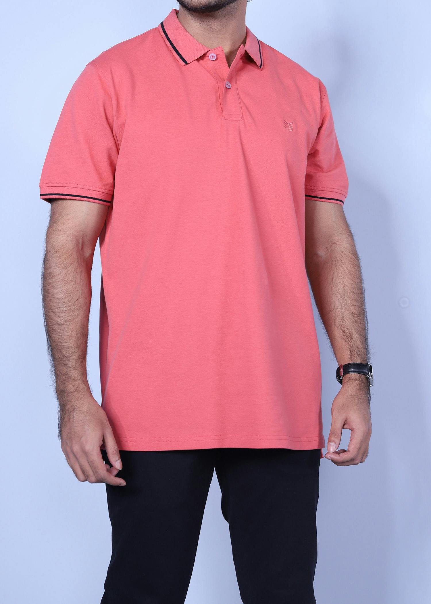 rome iv polo pink red color half front view