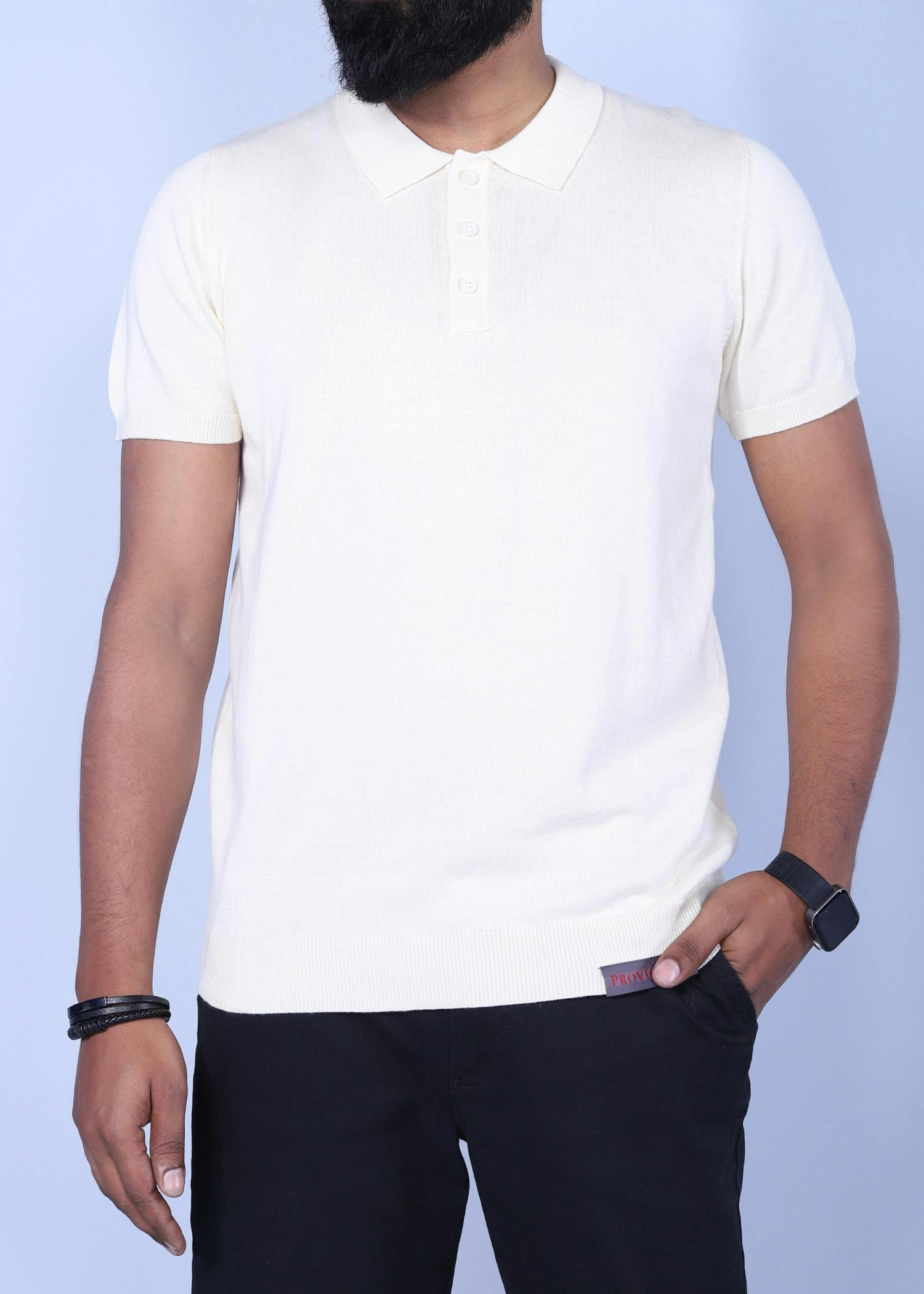 nightingale viii polo off white color half front view