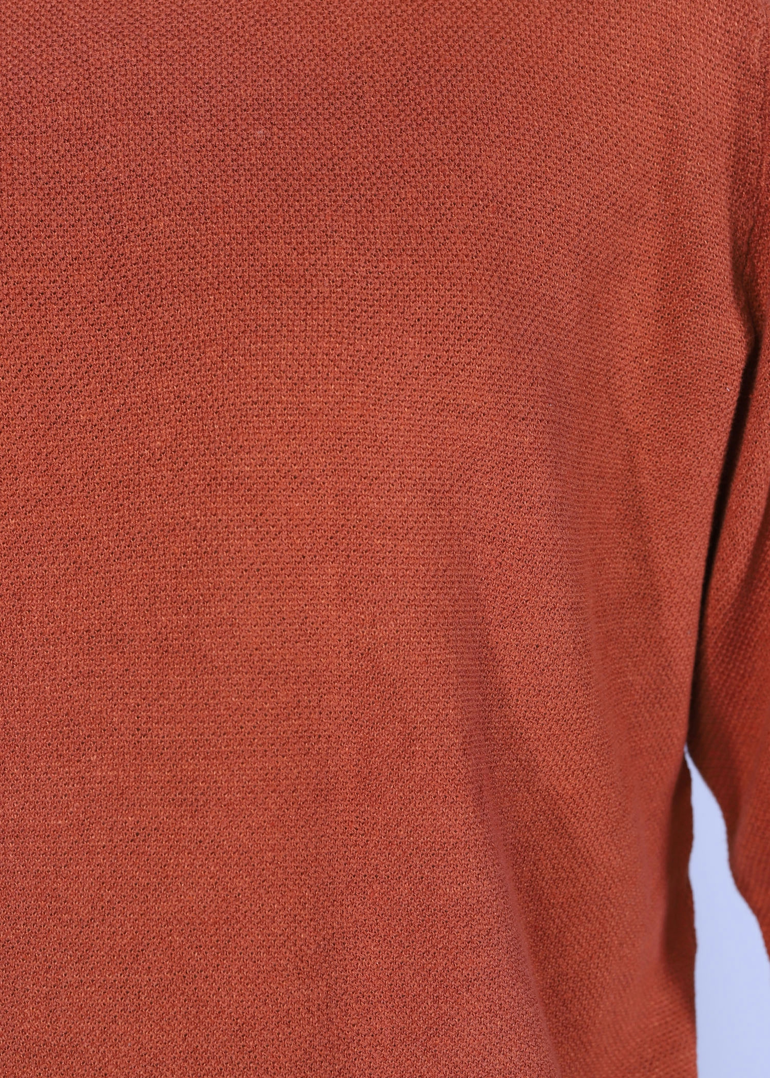 bougie bird sweater rust color close front view