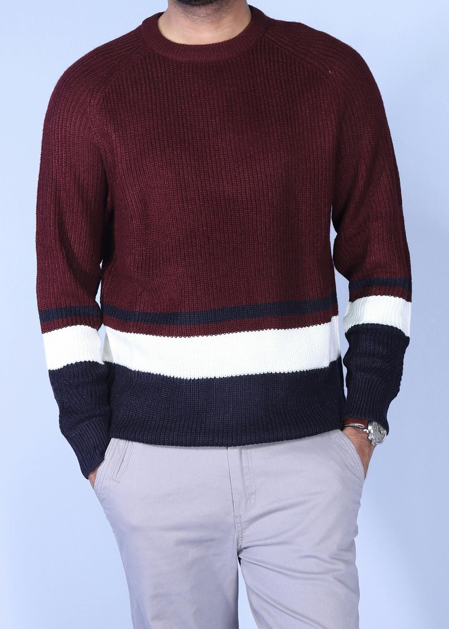 hillstar ii sweater bordeaux color half front view