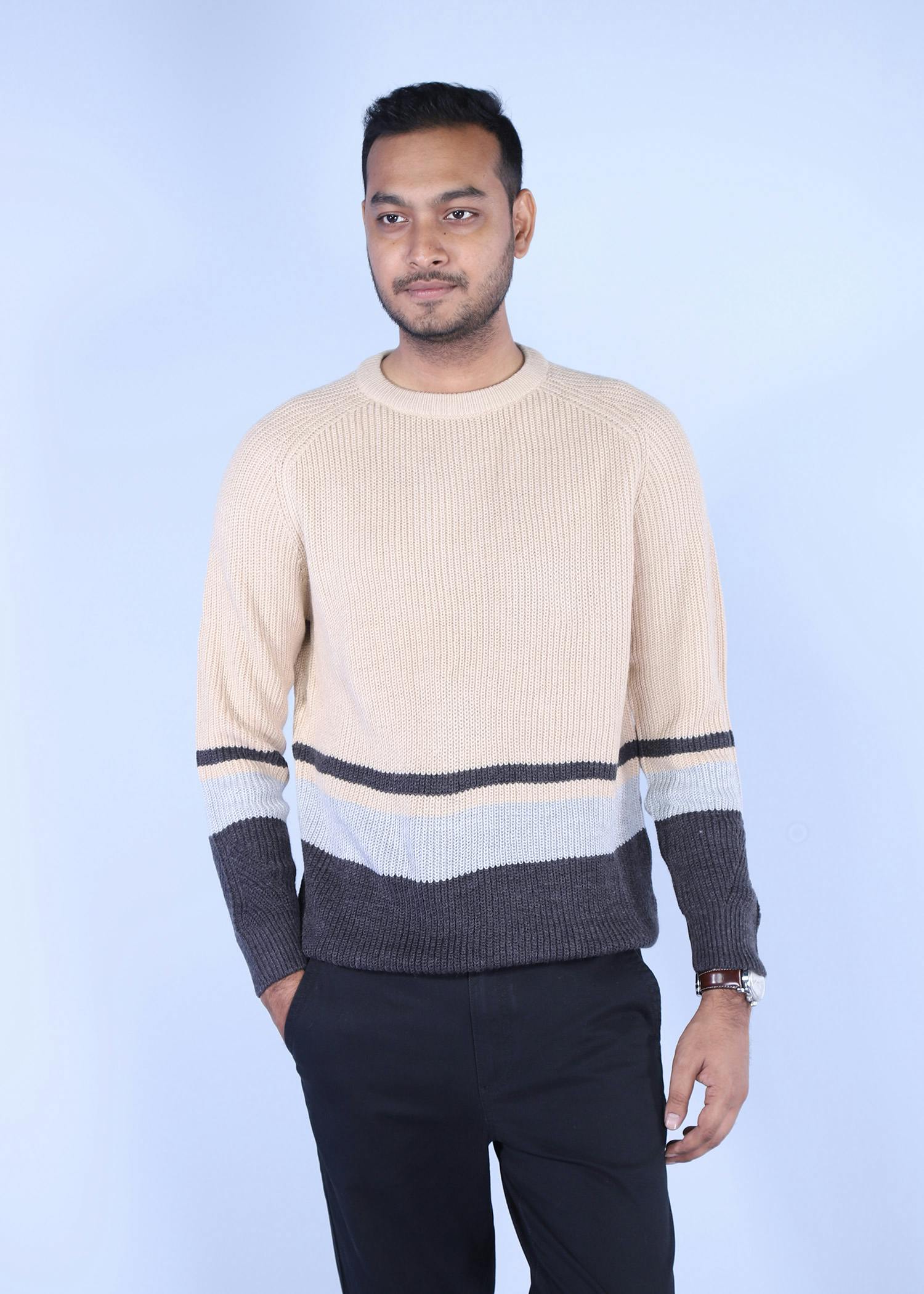hillstar ii sweater camel color half front view