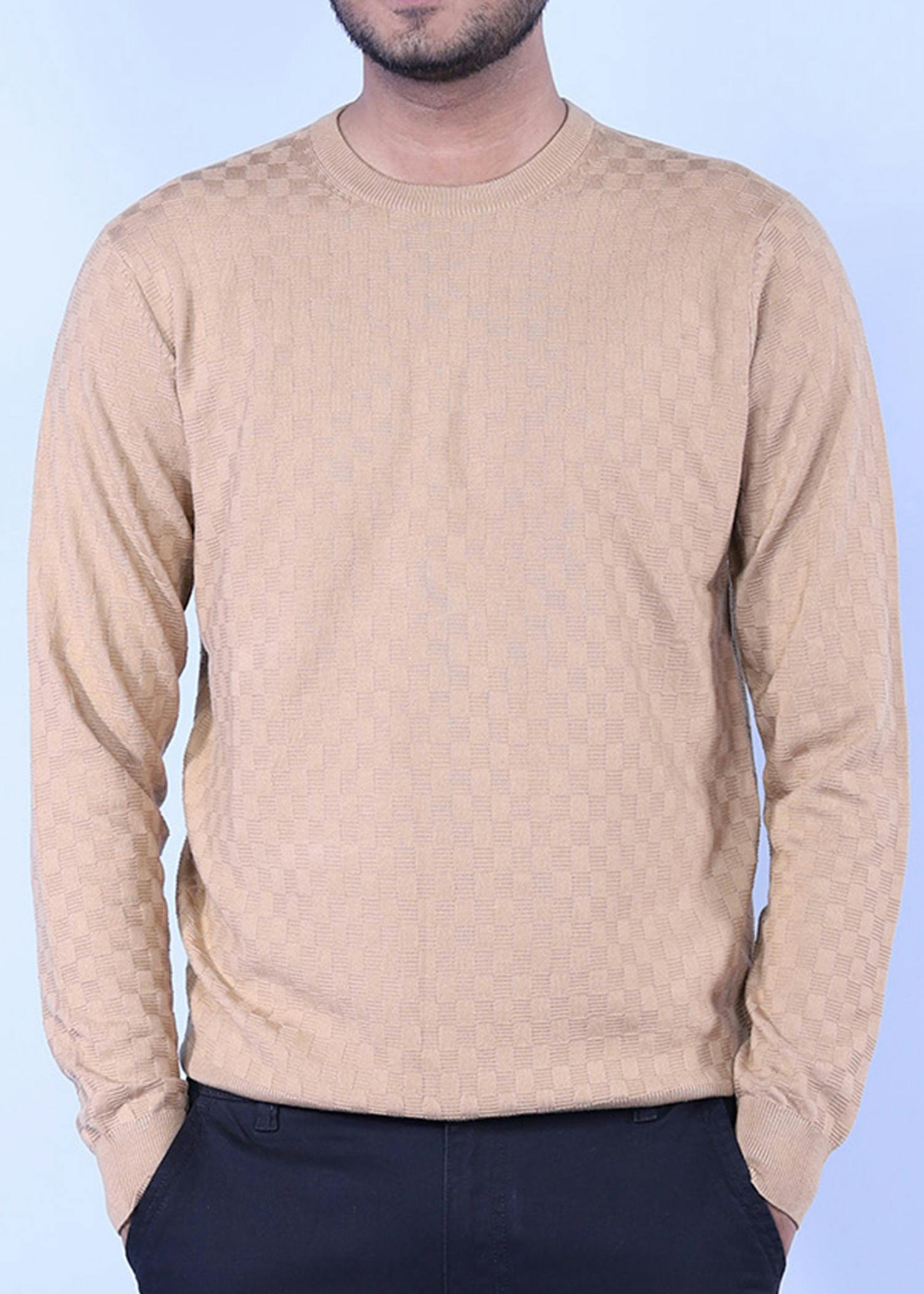 hillstar vii sweater camel color head cropped