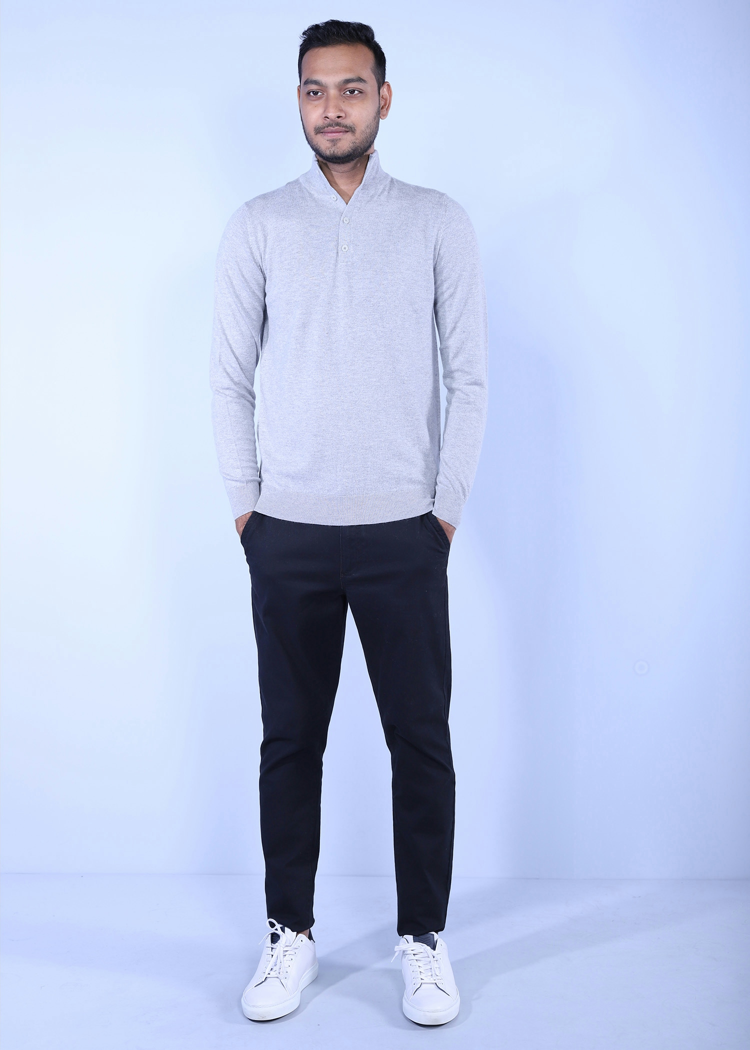 hornero i sweater grey color full front view